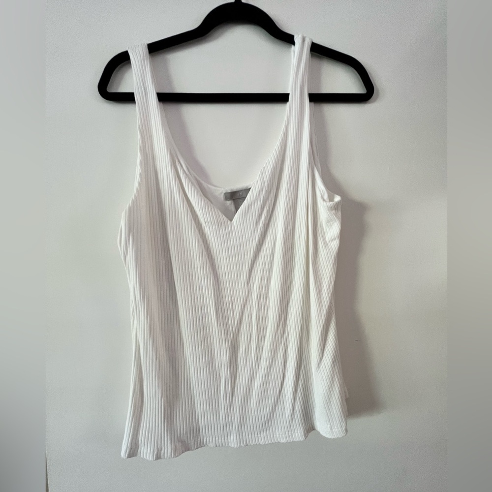 H&M white ribbed tank top